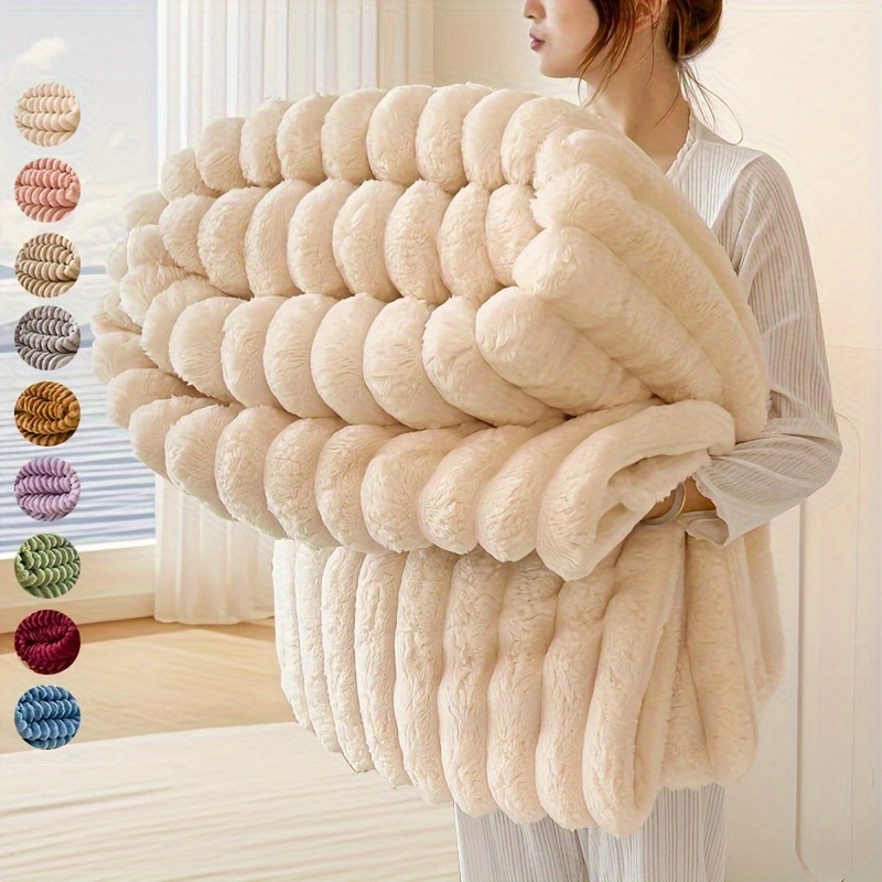 Теплий плед зі штучного хутра для дому та подорожей