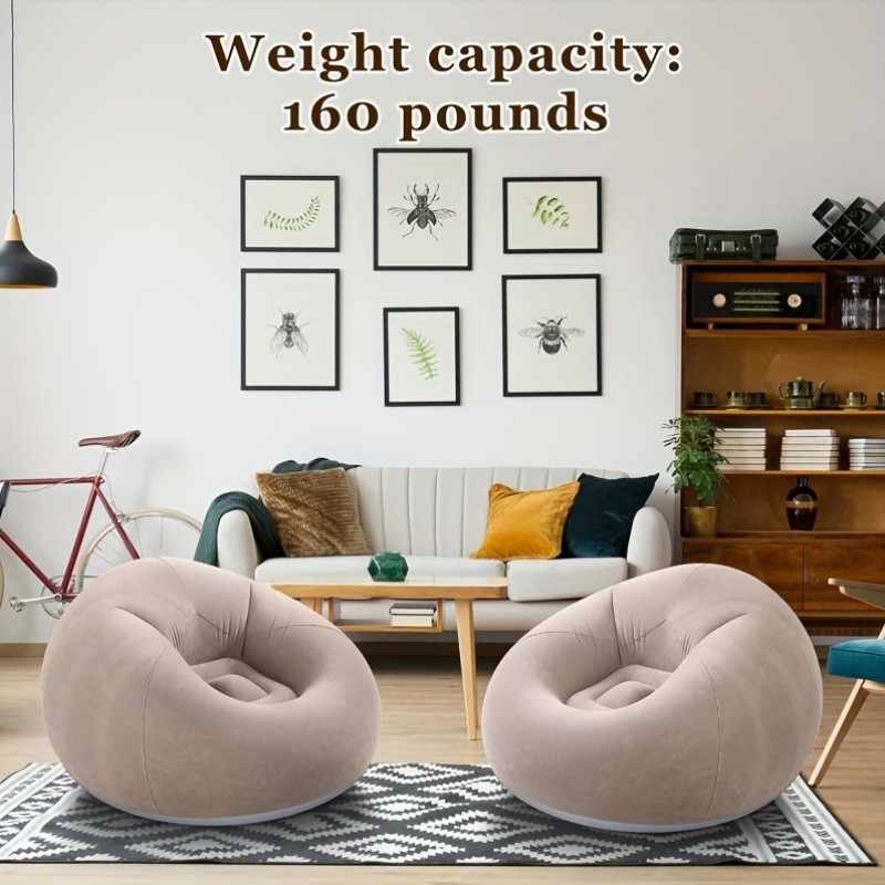 Великий надувний лінивий диван-крісло Bean Bag для приміщення і вулиці