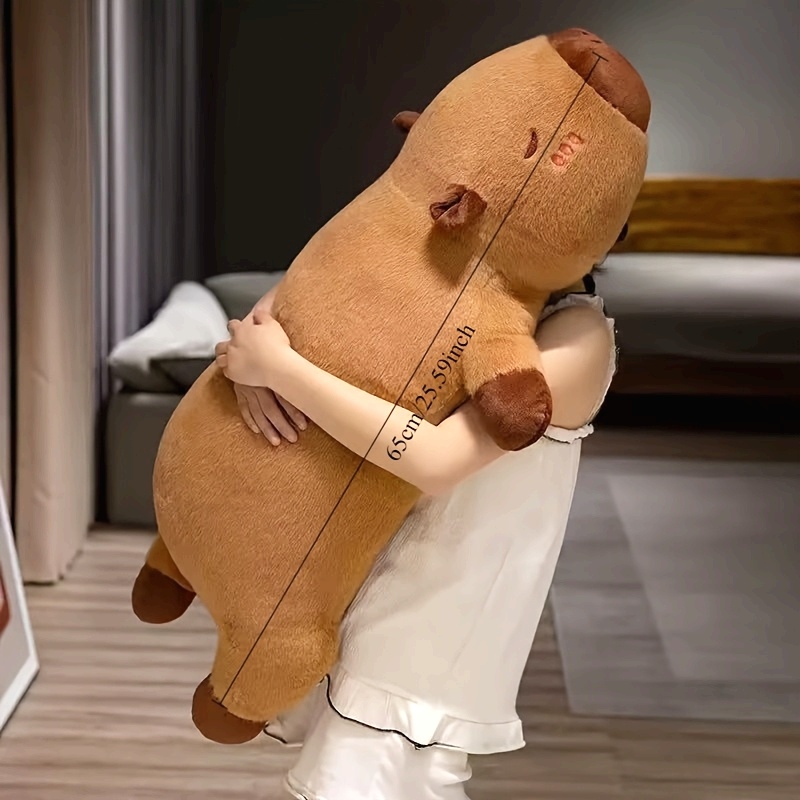 Подушка Капібара з довгим волоссям у вінтажному стилі