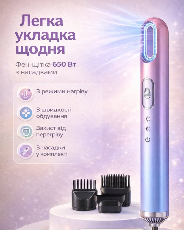 Фен-щітка для укладання волосся: сушіння та розчісування в одному